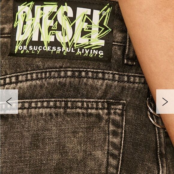 Diesel NWT Mini 5 Pocket Black Denim Skirt De-Bethy Pleated Skirt Size 25 - Picture 6 of 10